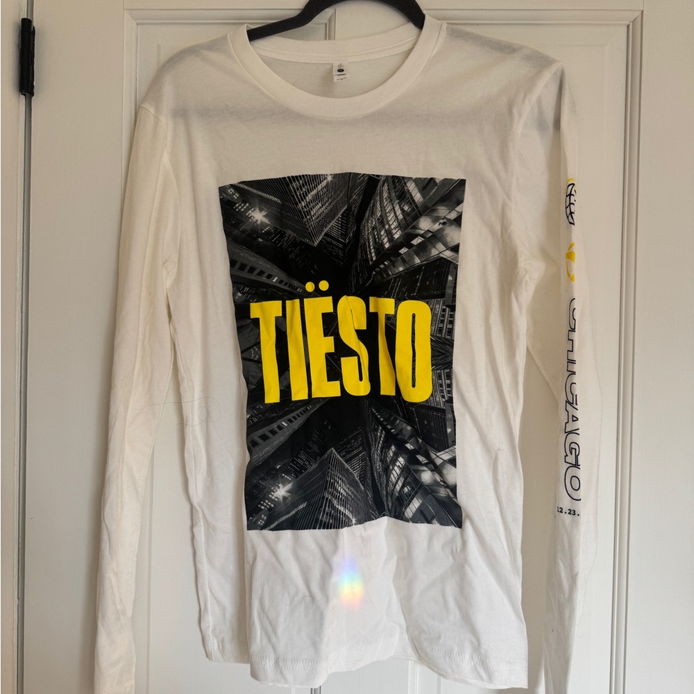 White Long Sleeve Tiësto Graphic Tee